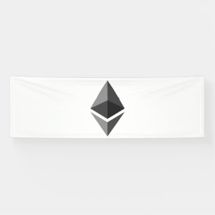 Ethereum Grey Icon 2.5x8 Vinyl Banner