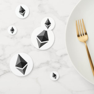 Ethereum Grey Icon Table Confetti