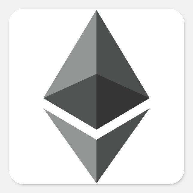 Ethereum Logo Only Square Sticker (Front)