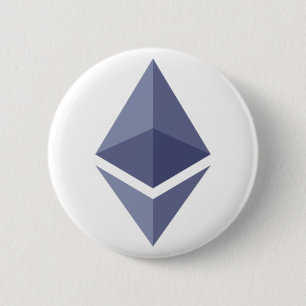 Ethereum Purple Crypto Symbol 6 Cm Round Badge