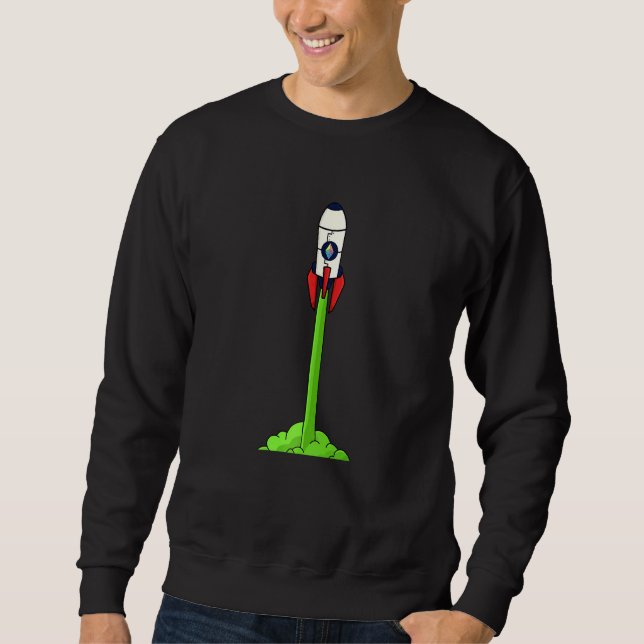 Ethereum Rocket Pump Green Candle Eth Cryptocurren Sweatshirt (Front)