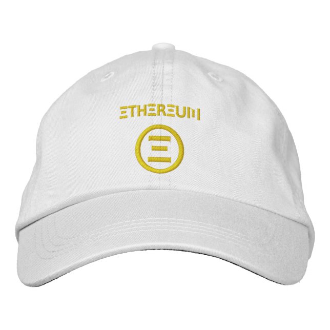 Ethereum Symbol Gold Baseball Cap (Front)