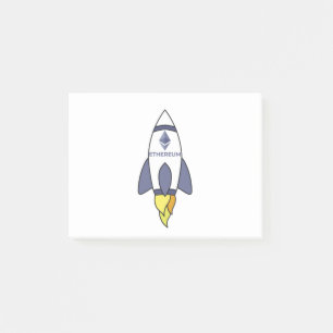 Ethereum To The Moon Rocket Post-it Notes