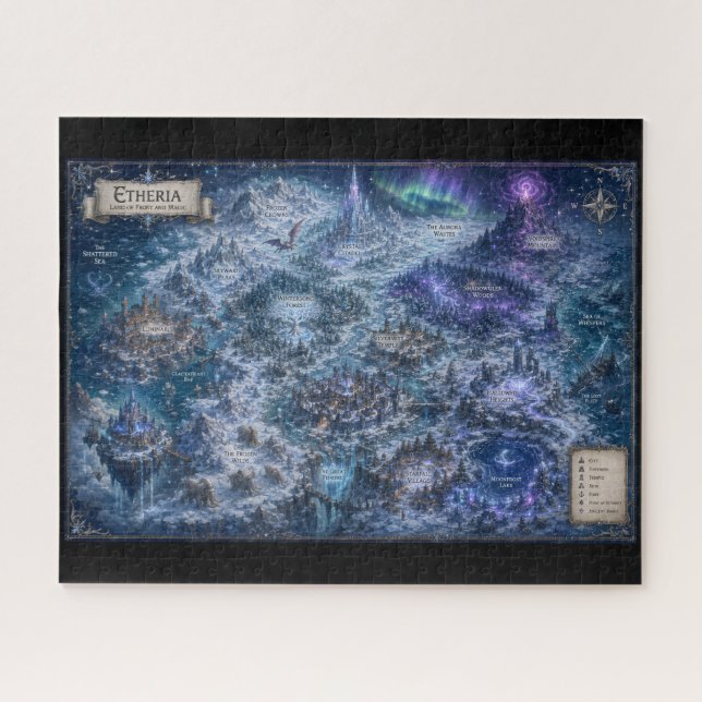 Etheria (Fantasy World Map) Jigsaw Puzzle (Horizontal)