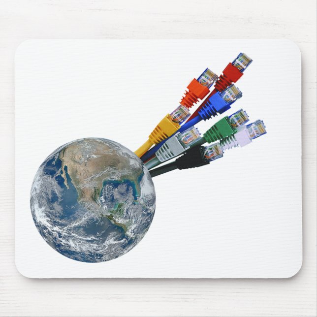 Ethernet Network Connected Earth Mouse Pad (Front)