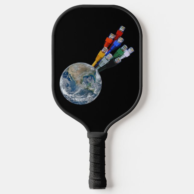 Ethernet Network Connected Earth Pickleball Paddle (Front)