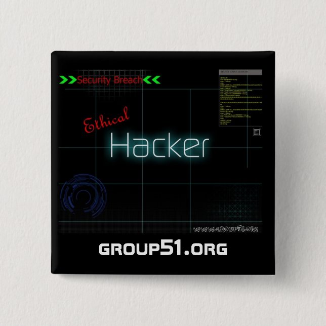 Ethical Hacker Button (Front)