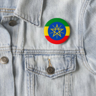 Ethiopia 6 Cm Round Badge