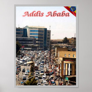 Ethiopia - Addis Ababa - The Bustling Centre - Poster