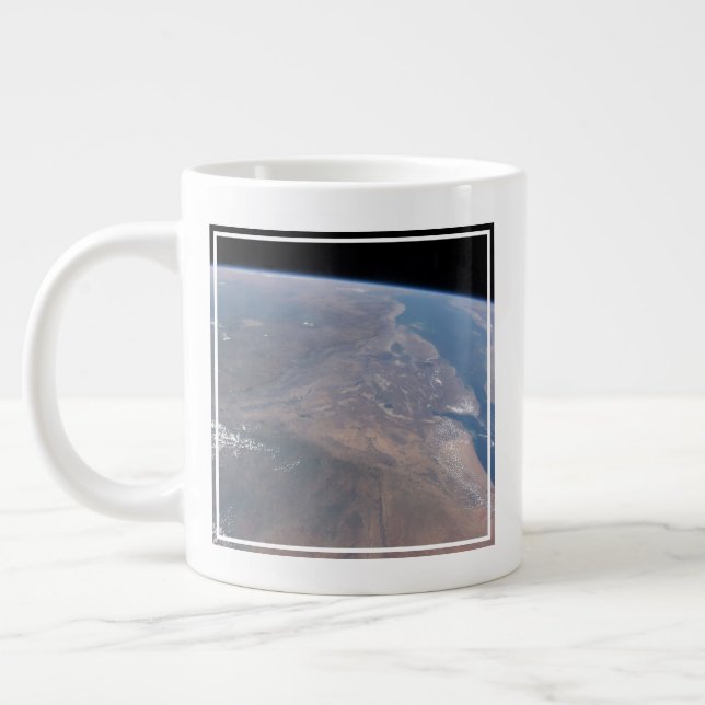 Ethiopia And Part Of The Red Sea Large Coffee Mug (Left)