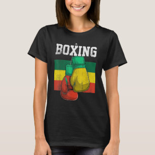 Ethiopia Boxing Gloves Boxer Boxing Ethiopian Fla T-Shirt