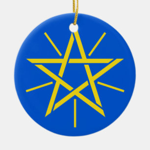 ETHIOPIA-  Ceramic Christmas Ornament