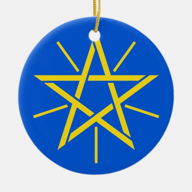 ETHIOPIA-  Ceramic Christmas Ornament (Front)
