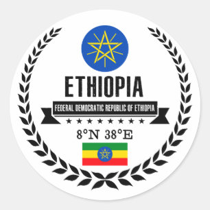 Ethiopia Classic Round Sticker