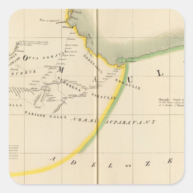 Ethiopia, Djibouti 33 Square Sticker (Front)