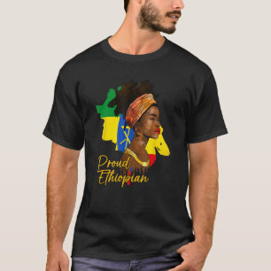 Ethiopia Ethiopian Africa Flag Proud Love Melanin  T-Shirt