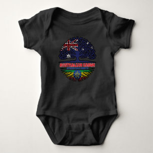 Ethiopia Ethiopian Australian Australia Tree Roots Baby Bodysuit