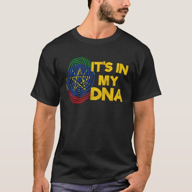 Ethiopia Ethiopian DNA Africa Flag Proud Love Mela T-Shirt (Front)