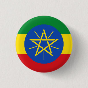 Ethiopia (Ethiopian) Flag 3 Cm Round Badge
