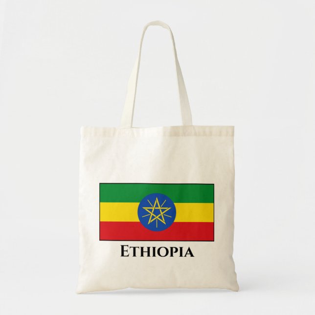 Ethiopia (Ethiopian) Flag Tote Bag (Front)