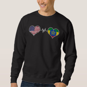 Ethiopia Ethiopians Africa Flag Proud DNA American Sweatshirt