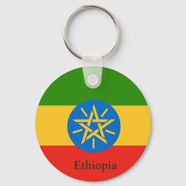 Ethiopia Flag Africa Key Ring (Front)