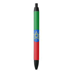 Ethiopia Flag Black Ink Pen