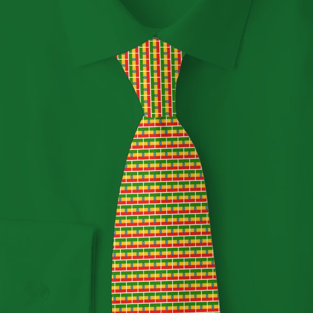 Ethiopia Flag Brick Pattern Tie (Creator Uploaded)