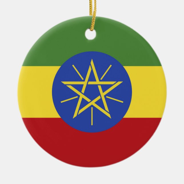 Ethiopia flag ceramic ornament (Front)