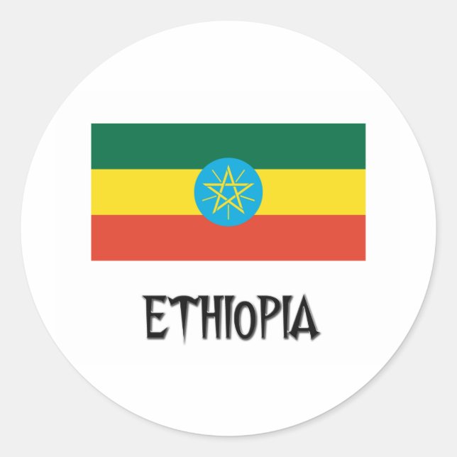 Ethiopia Flag Classic Round Sticker (Front)