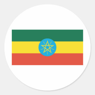 Ethiopia Flag Classic Round Sticker