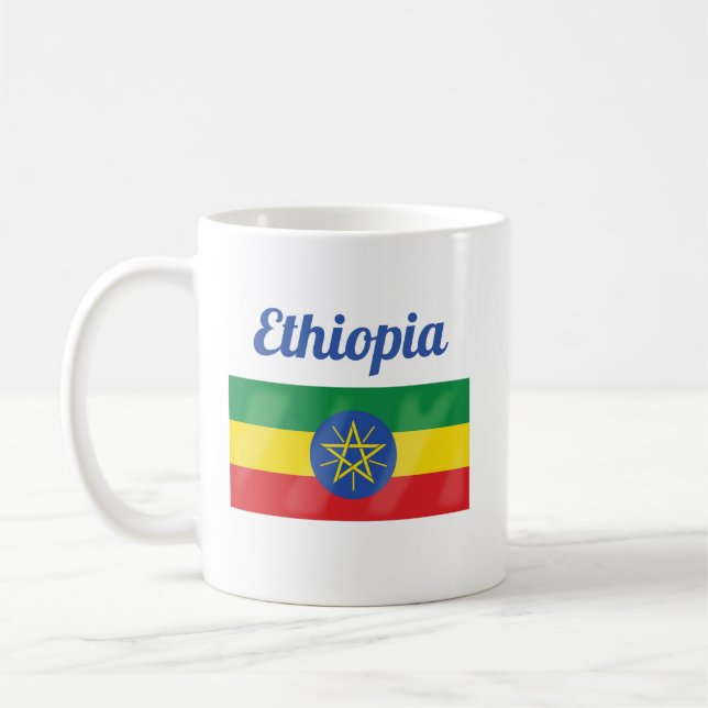 Ethiopia Flag  Coffee Mug (Left)