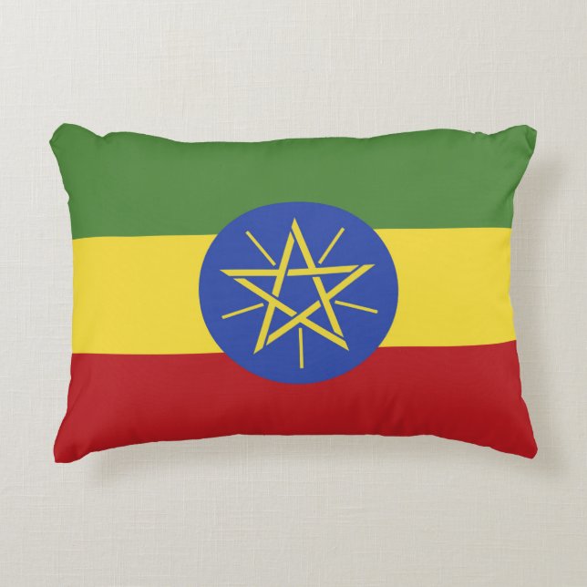 Ethiopia flag decorative cushion (Front)