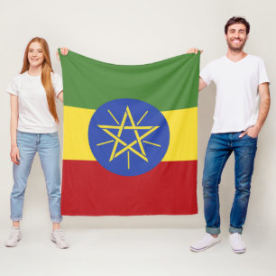 Ethiopia flag fleece blanket