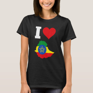 Ethiopia Flag for Ethiopia I Love Ethiopia T-Shirt