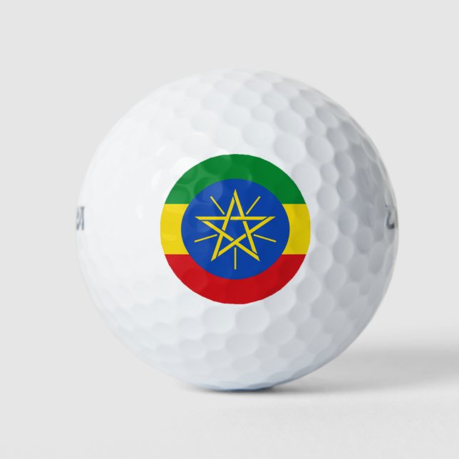 Ethiopia Flag Golf Balls (Front)