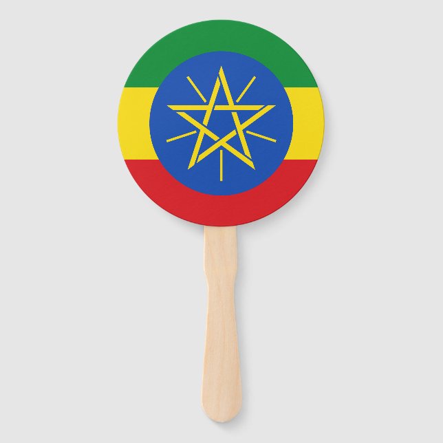 Ethiopia Flag Hand Fan (Front)