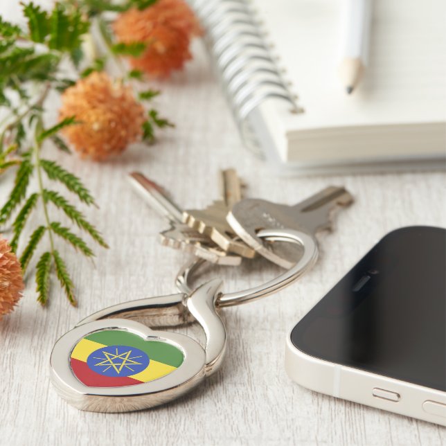 Ethiopia flag key ring (Side)