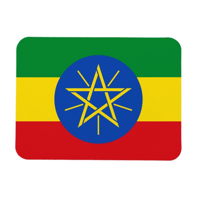 Ethiopia Flag Magnet (Horizontal)