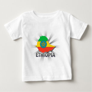 Ethiopia Flag Map 2.0 Baby T-Shirt