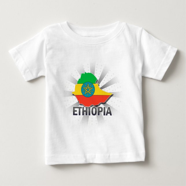 Ethiopia Flag Map 2.0 Baby T-Shirt (Front)