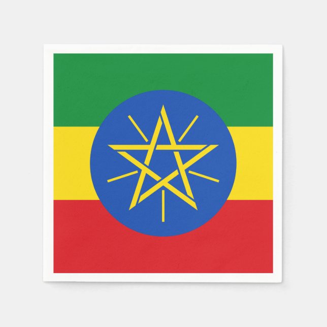 Ethiopia Flag Napkin (Front)