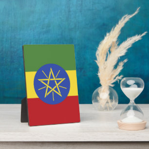 Ethiopia flag plaque