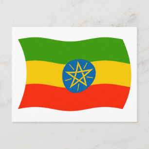 Ethiopia Flag Postcard