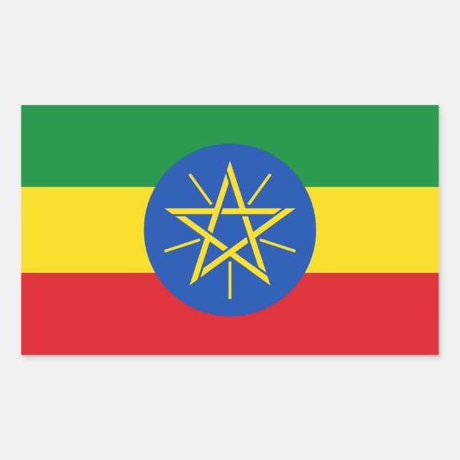 Ethiopia Flag Rectangular Sticker (Front)