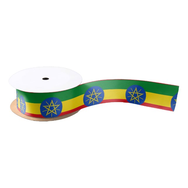 Ethiopia Flag Satin Ribbon (Spool)