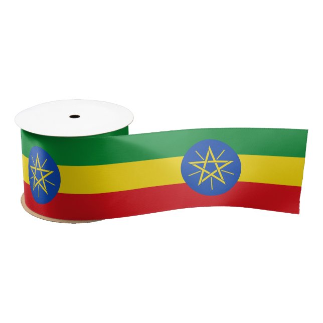 Ethiopia Flag Satin Ribbon (Spool)