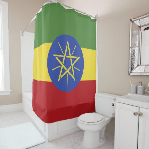 Ethiopia flag shower curtain