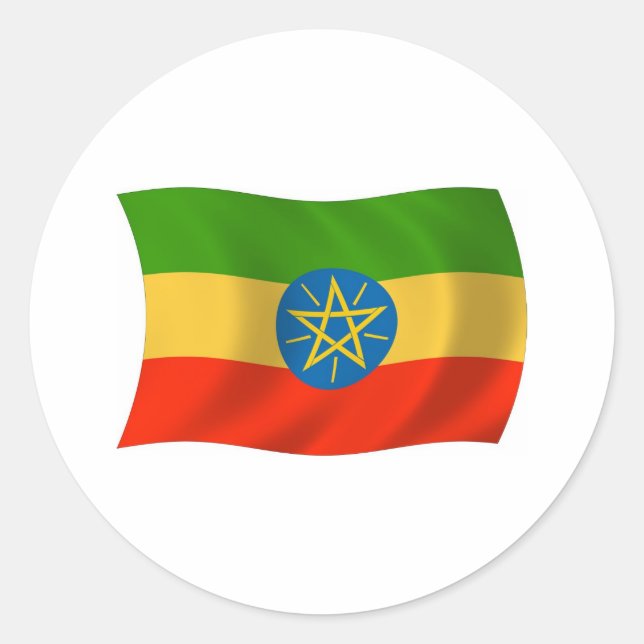 Ethiopia Flag Sticker (Front)