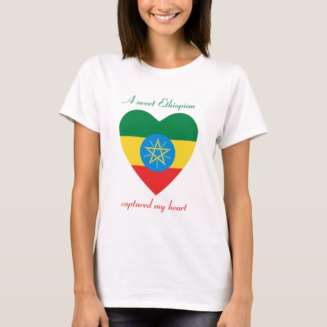 Ethiopia Flag Sweetheart T-Shirt (Front)